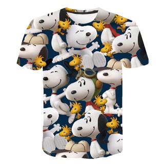 Áo Thun Nam Ngắn Tay In Hình Snoopy 3d