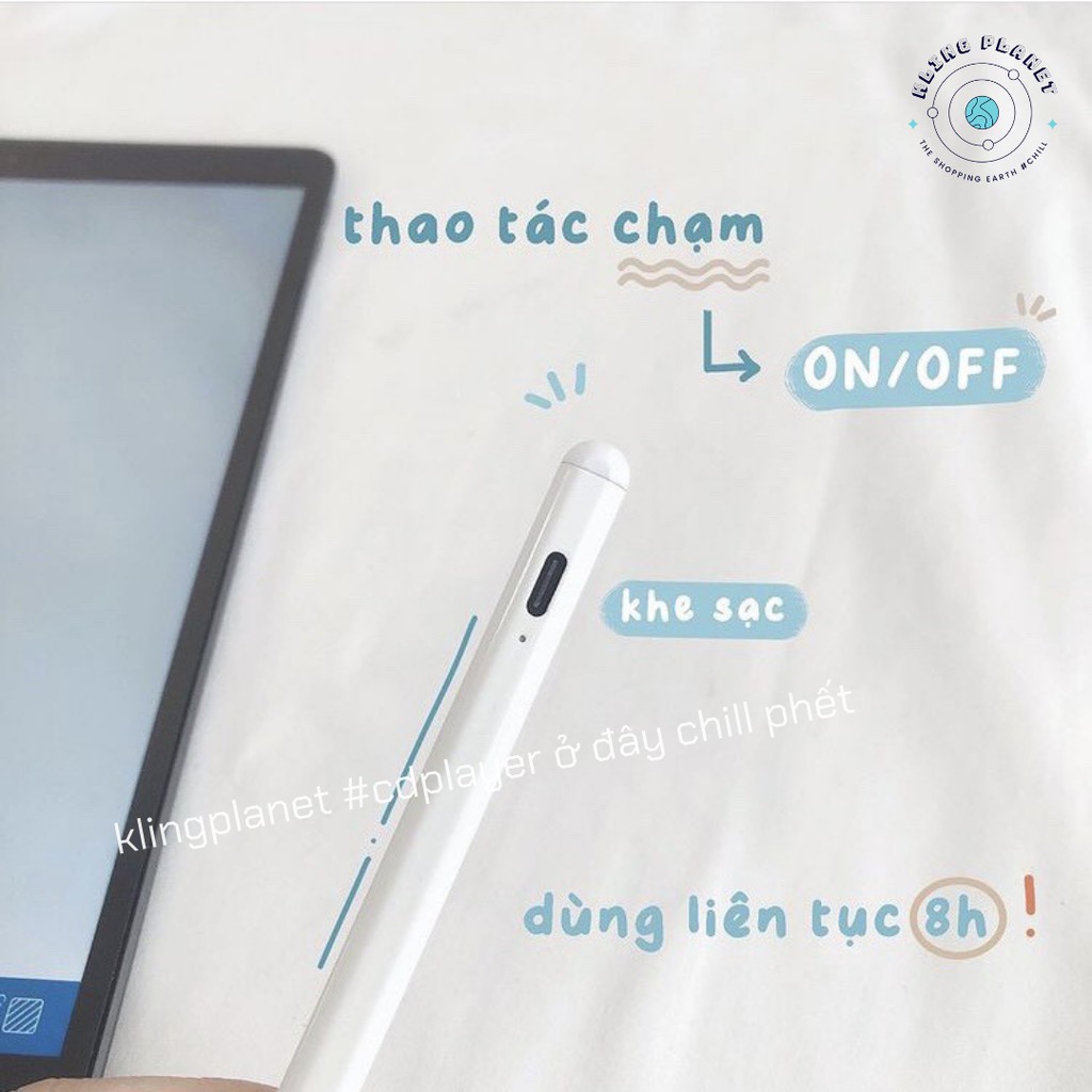 [TẶNG KÈM BAO DA HANDMADE] Bút cảm ứng STYLUS PENCIL GEN6 cổng sạc TypeC dành cho các dòng IPAD từ 2018, 3 màu hot hit