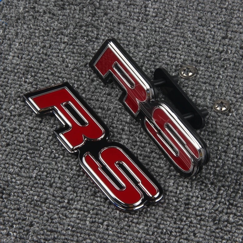 Miếng dán logo RS có đèn led trang trí cho xe hơi GRILL Audi Honda Jazz