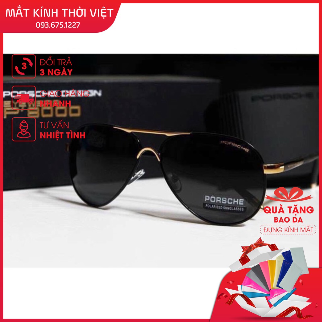 [VIDEO TEST UV400] Kính mát nam thời trang Porche phân cực tròng polaroid chống chói - Mắt Kính Thời Việt | BigBuy360 - bigbuy360.vn