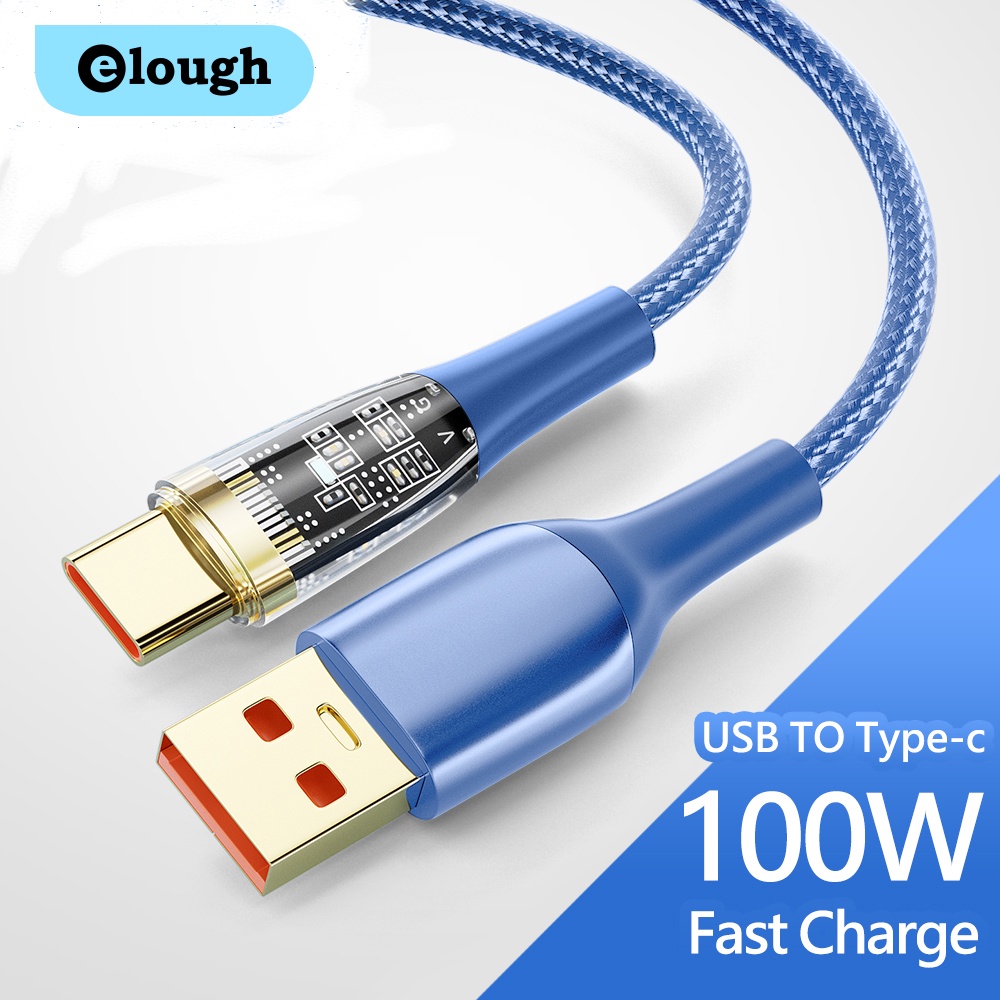 Cáp sạc nhanh ELOUGH USB C chíp kép 5A 100W