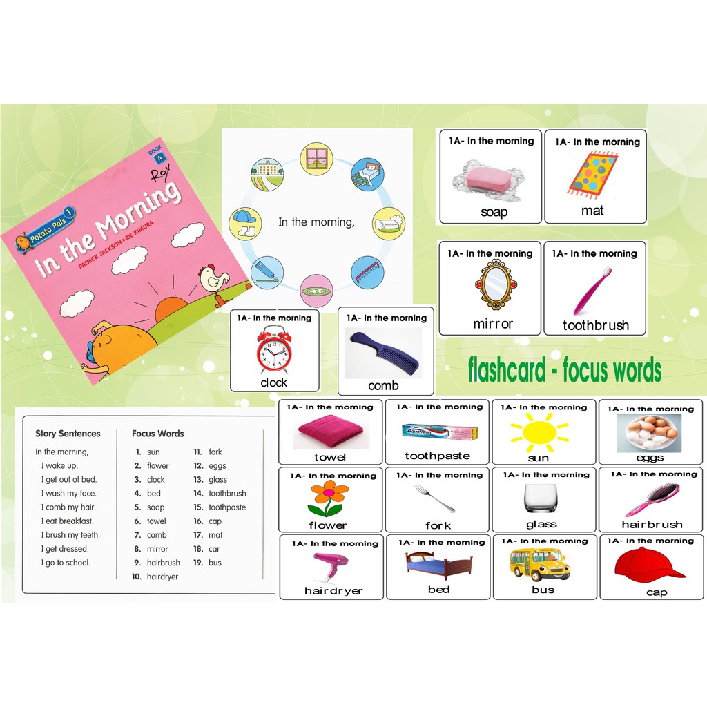 Flashcard từ vựng tiếng anh trong bộ Potato pal (có file nghe)- hơn 200 thẻ