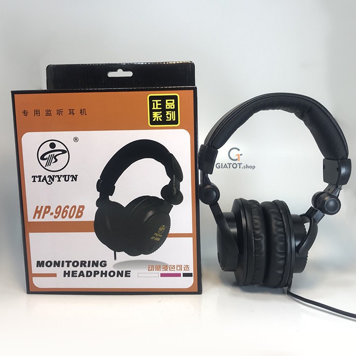 Tai Nghe Kiểm Âm Chuẩn Phòng Thu Tai Nghe Chụp Tai Có Dây, Tai Nghe TIANYUN HP - 960B Cao Cấp