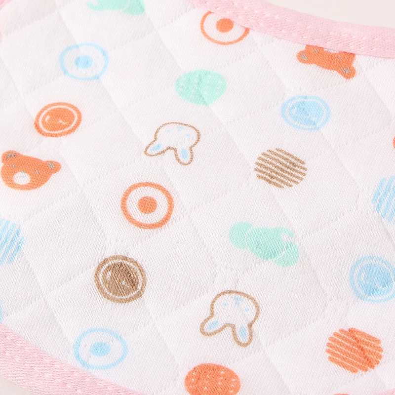 Yếm Ăn Cotton Chống Thấm Nước In Họa Tiết Dễ Thương Cho Bé
