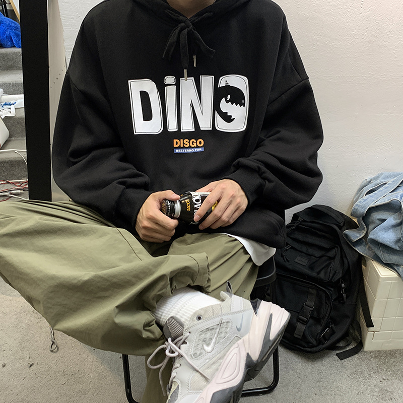 [ Mã 12FASHIONSALE1 giảm 10K đơn 50K ] Áo hoodie dáng rộng phối họa tiết chữ cái thời trang dành cho nam | BigBuy360 - bigbuy360.vn