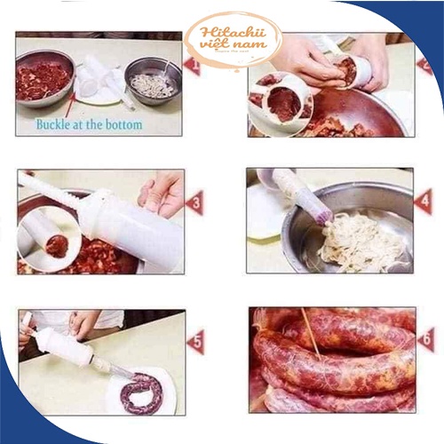 Khuôn làm xúc xích đa năng tiện lợi dễ dàng chế biến, Dụng cụ nhồi xúc xích khuôn làm lạp xưởng dồi sụn bằng tay giá rẻ