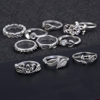 Bộ 11 nhẫn đốt tay hình lá