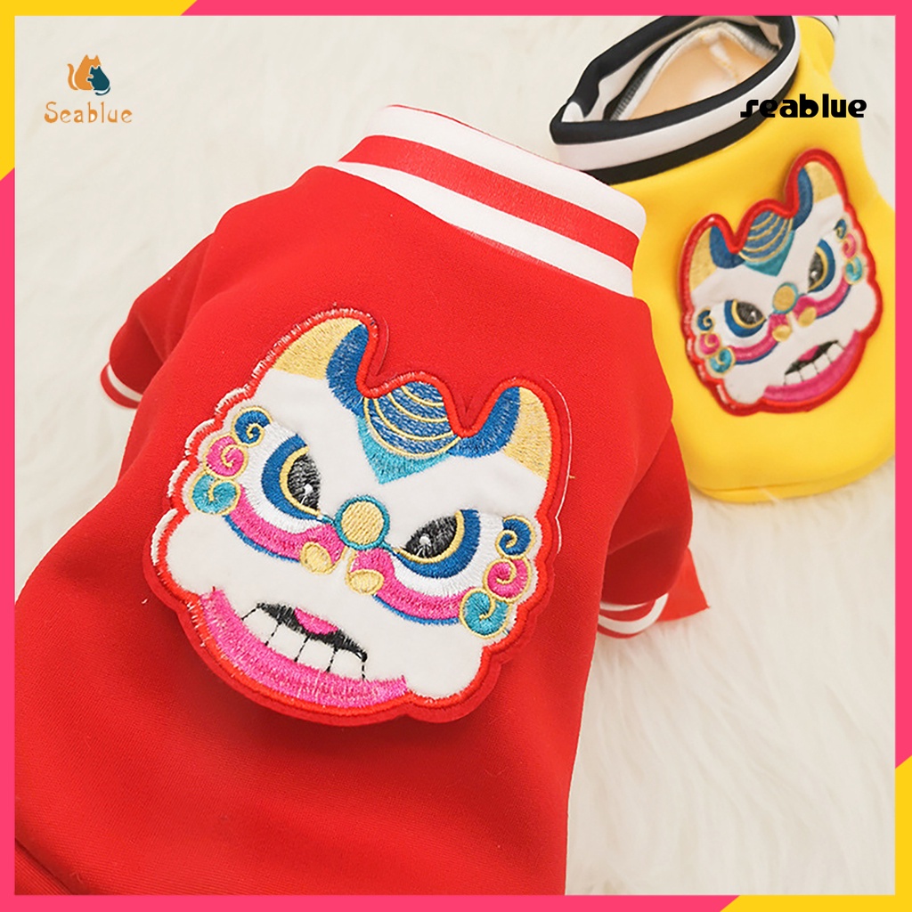 【s3】Áo Khoác In Hình Sư Tử Nhảy Múa Mùa Đông Cho Cún Cưng