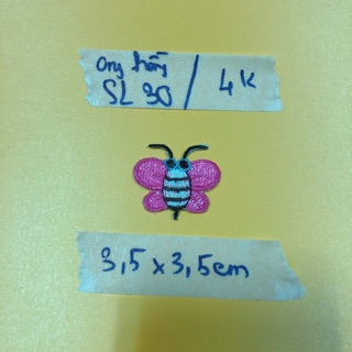 Sticker ủi , hình ủi ong hồng (có keo) (phụ kiện may vá, trang trí quần áo may mặc, Handmade,DIY)