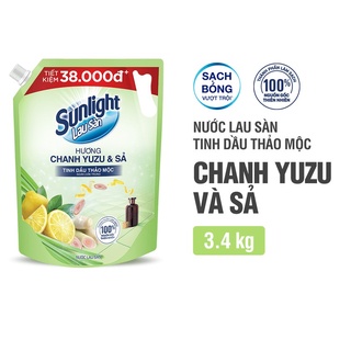 Nước lau sàn Sunlight Chanh sả túi 3.4kg