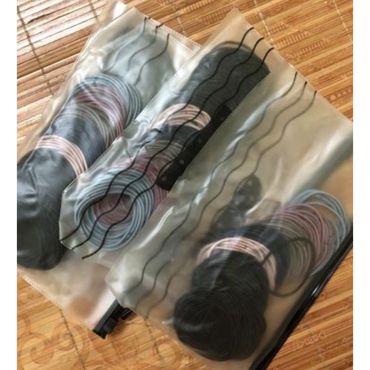 [Set 100] Túi 100 dây cao su buộc tóc co giãn màu trơn phong cách Hàn Quốc cho nữ