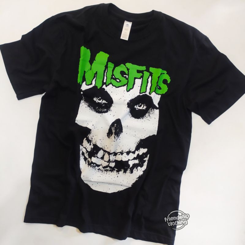 Áo Thun Ngắn Tay Họa Tiết Nhóm Nhạc Misfits Cá Tính