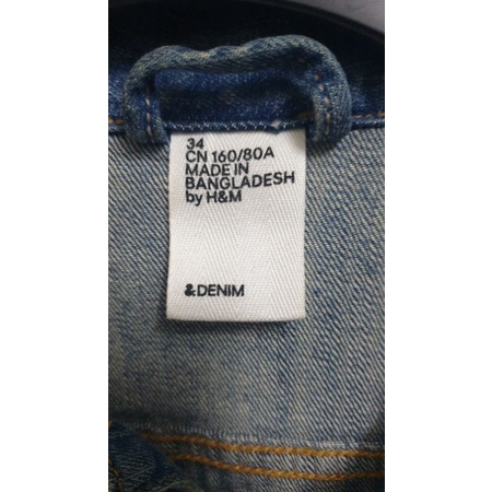 Áo khoác jean H&M sz 34