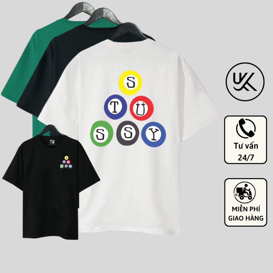 Áo Thun Tay Lỡ STUSSY, áo phông unisex Form rộng oversize, chất liệu Cotton. KKIMShop