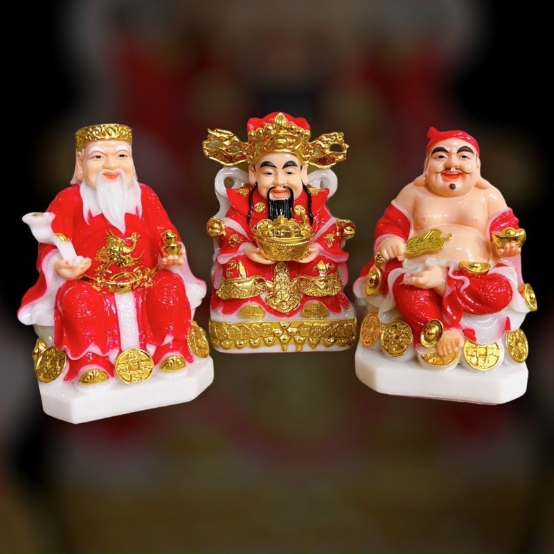 Bộ 3 ông phát lộc - tài địa đá màu đỏ