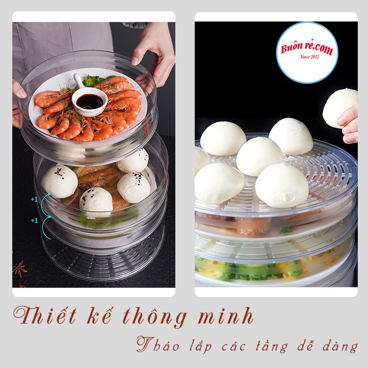 Lồng bàn đa năng 5 tầng Việt Nhật, Lồng bàn giữ nhiệt, Khay đậy thức ăn thiết kế hiện đại bền đẹp (MS:2676) -Br 01273