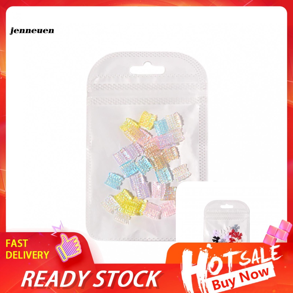 [Hàng mới về] Bộ 30 phụ kiện trang trí móng tay hình nơ mini lấp lánh xinh xắn