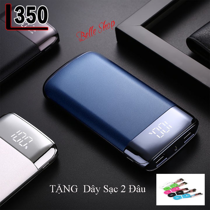 SẠC DỰ PHÒNG 20000 mah Thiết Kế 2 Cổng Tiện Lợi- Tặng Kèm Dây Sạc Đa Năng 2 in 1