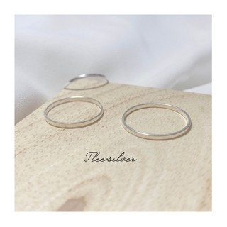 Nhẫn bạc nữ TLEE trơn bản vuông mỏng basic TLEE JEWELRY A0340