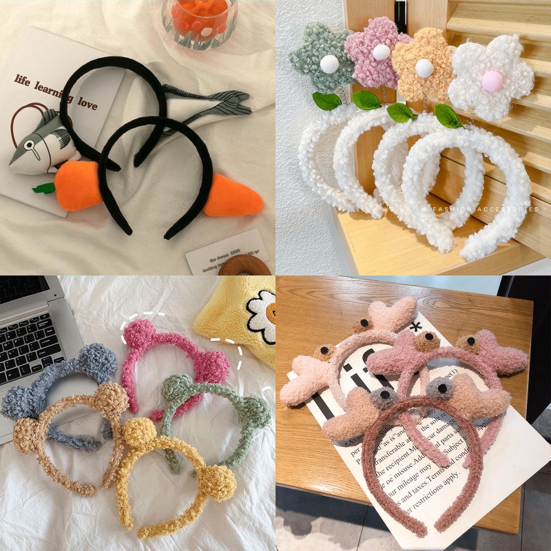 Băng Đô Cài Tóc Rửa Mặt Nơ Đễ Thương Thời Trang Hàn Quốc Cho Nữ