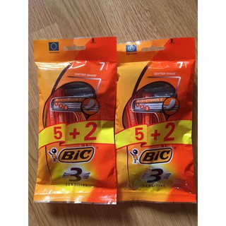 Dao cạo râu Bic, 3 lưỡi, hàng nhập khẩu chính hãng 7 cây/1túi