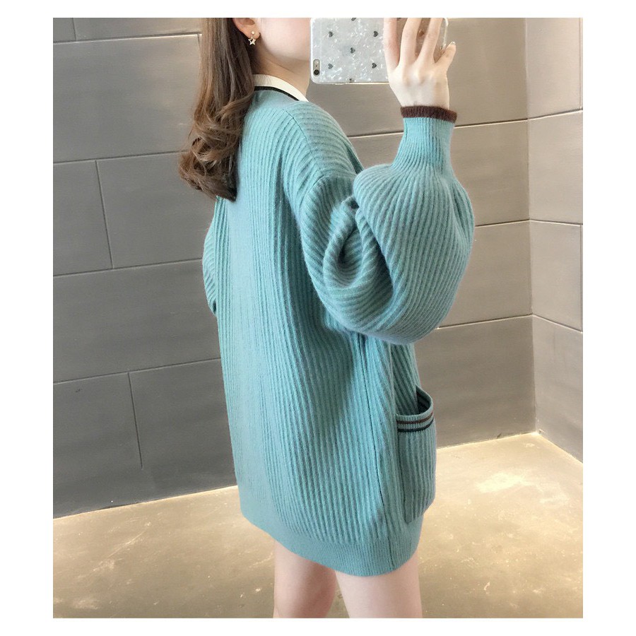 Áo khoác len cardigan nữ dáng dài tay phồng CTP21 mới nhất 2020 | BigBuy360 - bigbuy360.vn
