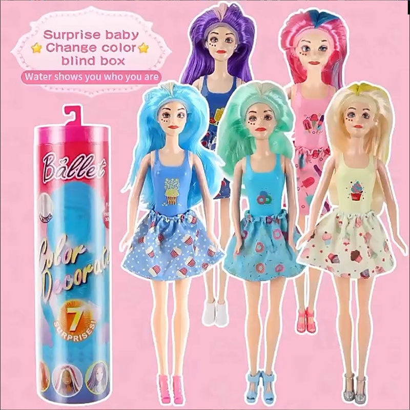 Búp Bê Barbie Đồ Chơi Thay Đổi Màu Sắc Theo Nhiệt Độ Nước Độc Đáo