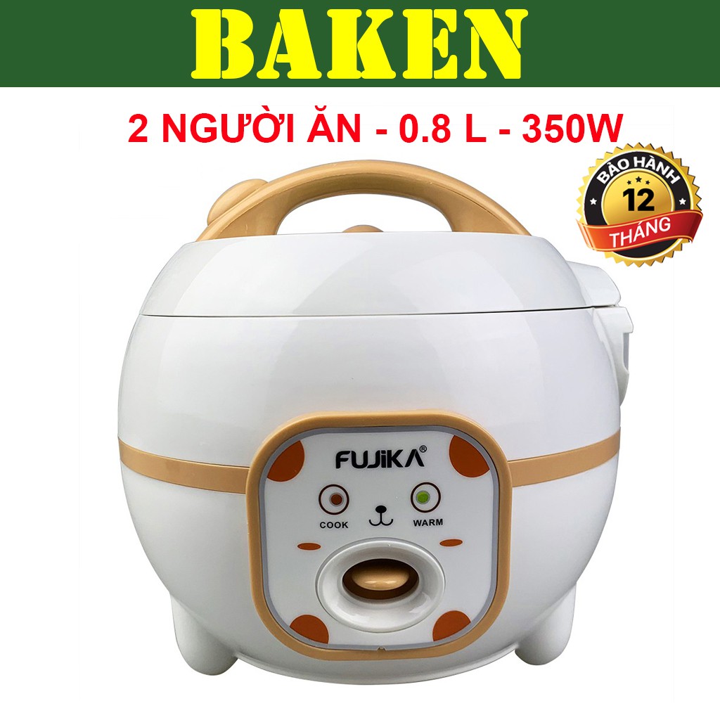 Nồi Cơm Điện Mini Nắp Gài 0.8L FUJIKA FJ- NC0608 – Nồi Cơm Văn Phòng - BAKEN