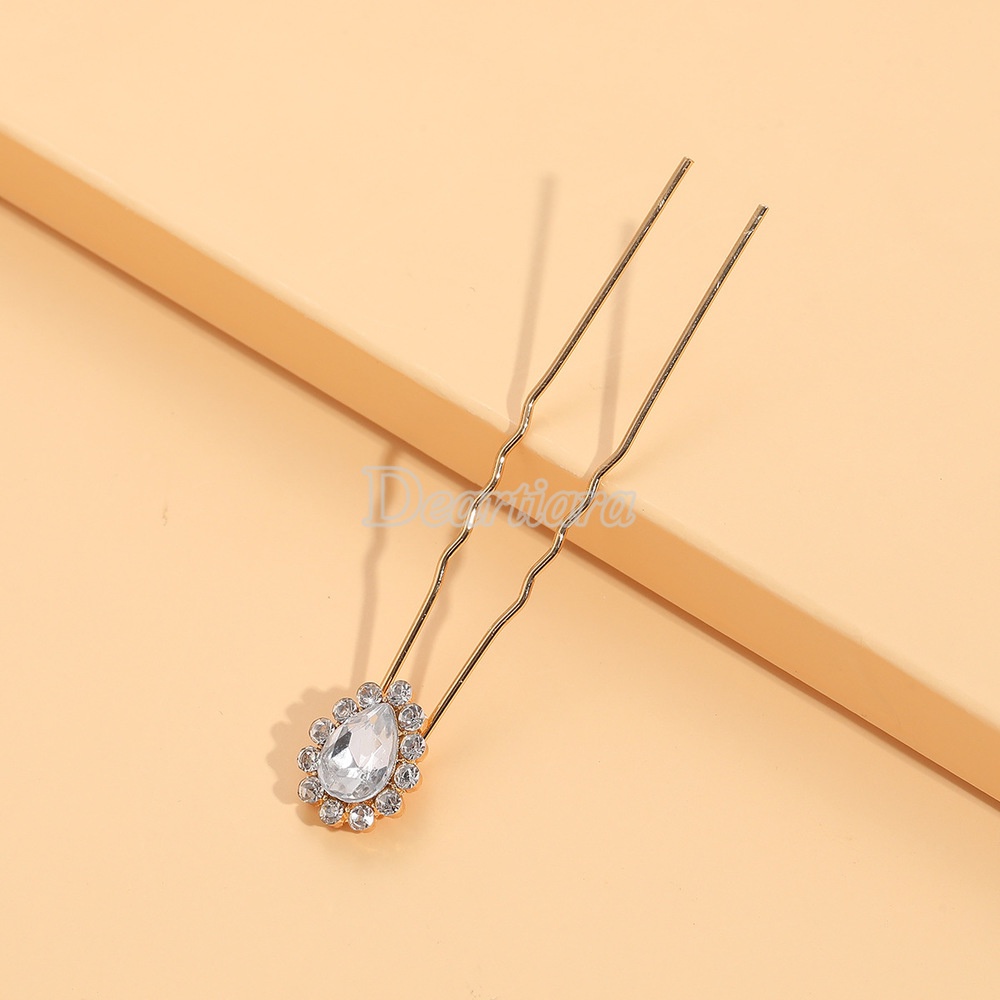 Set 5 Trâm Cài Tóc Chữ U Đính Đá Thời Trang Cho Cô Dâu