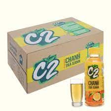 Trà chanh C2 đủ vị - Đào, táo, chanh - 230ml - Thùng 24 chai
