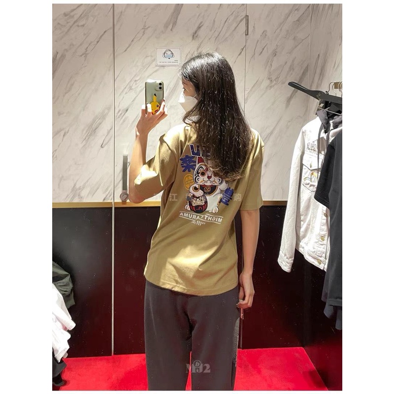 [Ảnh thật] [VNXK] Áo thun tay lỡ nam nữ Cotton oversize form rộng mẫu mèo thần tài