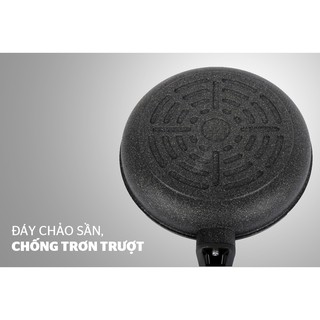 Chảo Đá Siêu Bền Sunhouse (18,20,24, 26, 28, 30 cm) (KHÔNG DÙNG CHO BẾP TỪ)