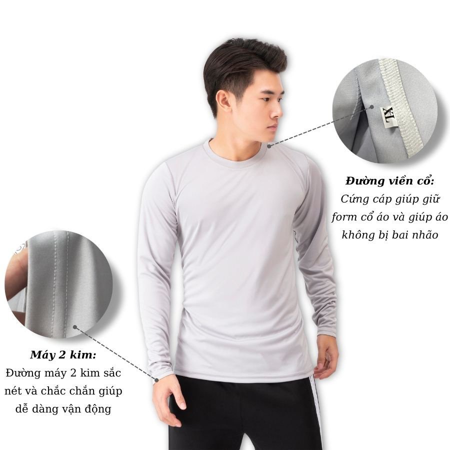 Áo Giữ Nhiệt Nam, Áo Dài Tay Nam Body Bóng Đá Co Dãn 2 Chiều - Bull Sport-MÀU ĐEN
