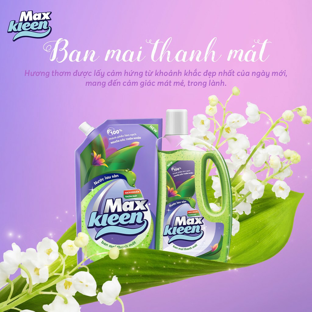 MAXKLEEN - NƯỚC LAU SÀN CHAI 1KG (CHỌN MÙI)