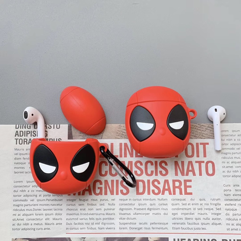 Red Black eyed spiderman funny new airpods case airpod 1 and airpod 2 Apple AirPod Silicone cover Cool