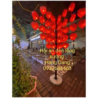 Combo 84 đèn lồng trái tim khung sắt size 20cm theo yêu cầu cho khách