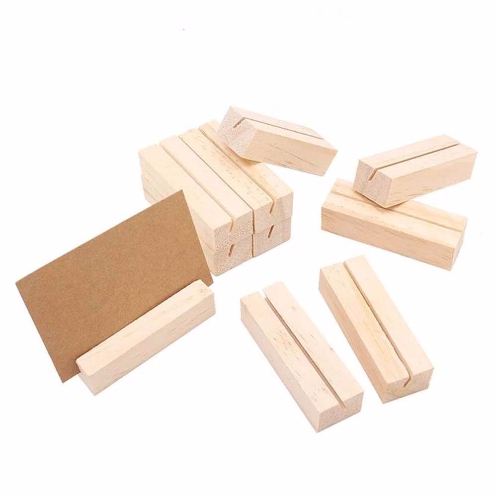 Giá Đỡ Kẹp Giấy Ghi Chú Để Bàn Bằng Gỗ Tự Nhiên