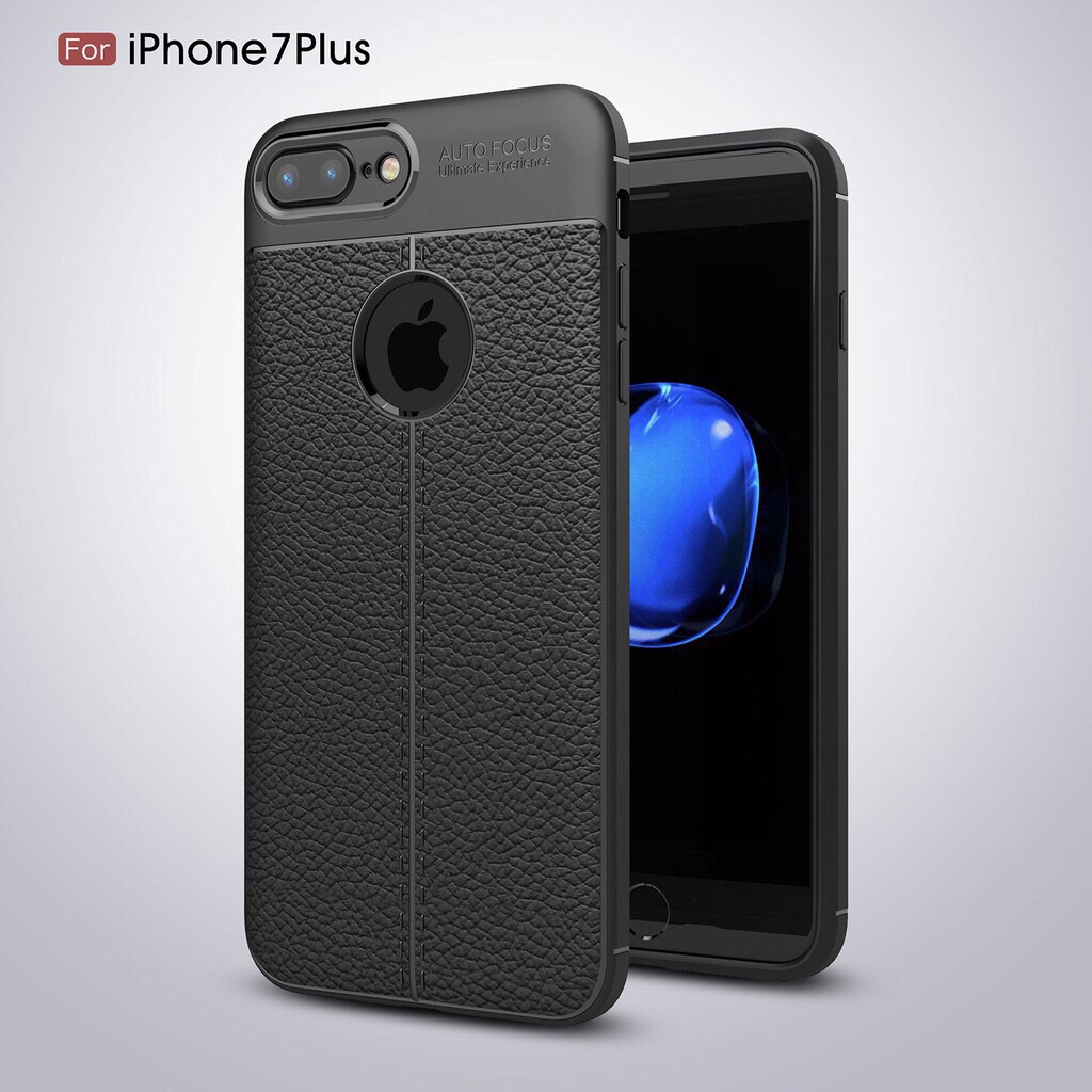 Ốp Lưng Auto Focus Silicon Giả Da Cho Iphone 6/7/8/X.