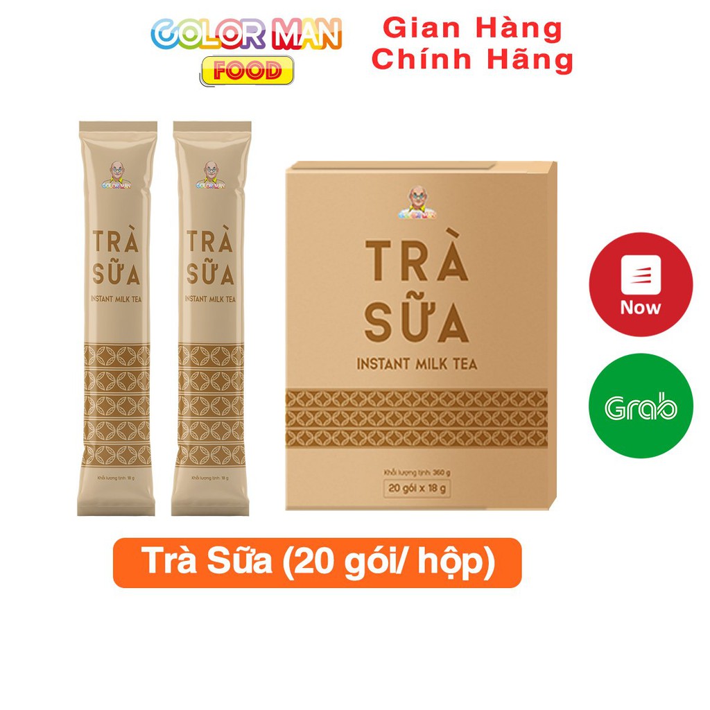Trà Sữa Hòa Tan Color Man set 20 gói với thành phần bột kem béo cao cấp, trà đen sấy khô chuyên dùng pha trà sữa | BigBuy360 - bigbuy360.vn