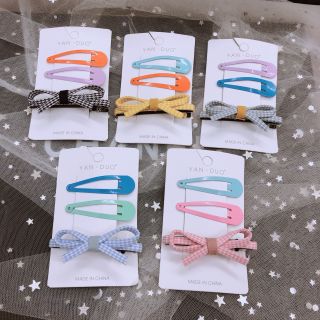 Set 3 chi tiết kẹp bấm tóc và kẹp mỏ vịt nơ