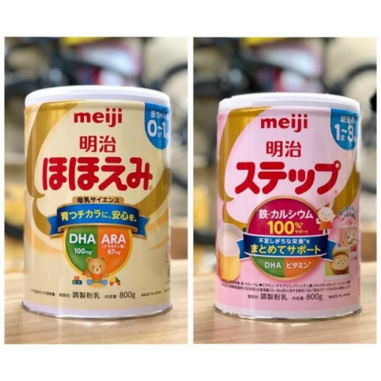 Sữa bột Meiji 800gr sữa lon Meiji số 0 và số 9 hàng Nhật nội địa mẫu mới