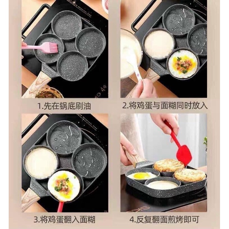 Chảo chia 4 ô, chiên rán đa năng