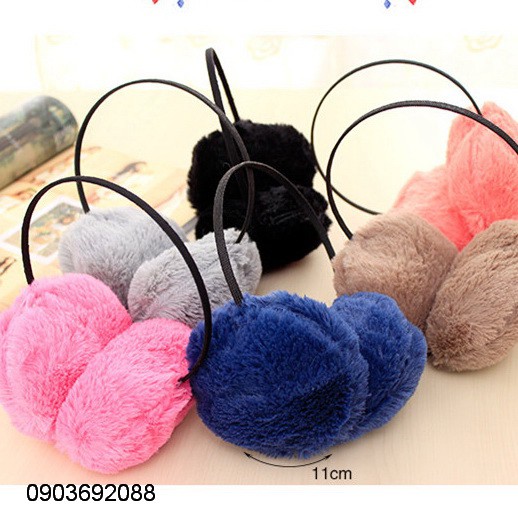 Bông chụp tai dạng băng đô mẫu lông xù - mịn, phụ kiện chụp hình, bịt tai giữ ấm Ivy Store