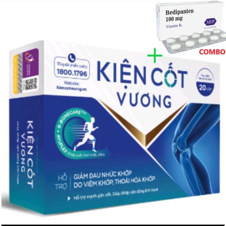 Combo Bedipanten 100mg +  Kiện cốt vương dùng cho người nhức khớp thoái hóa khớp viêm khớp