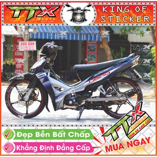 Tem xe sirius xanh đen nano spark - tem sirius nano spark đen xanh siêu đẹp - mẫu team sirius xanh đen