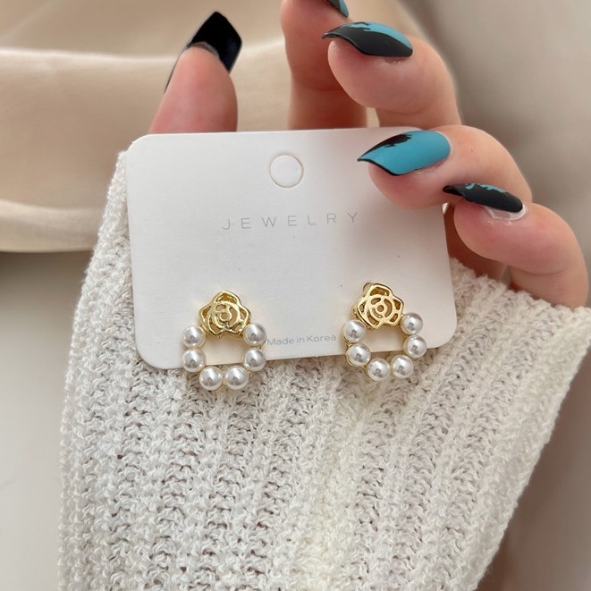 Khuyên Tai Đính Ngọc Trai Cao Cấp Thời Trang Mùa Hè Mới Cho Nữ