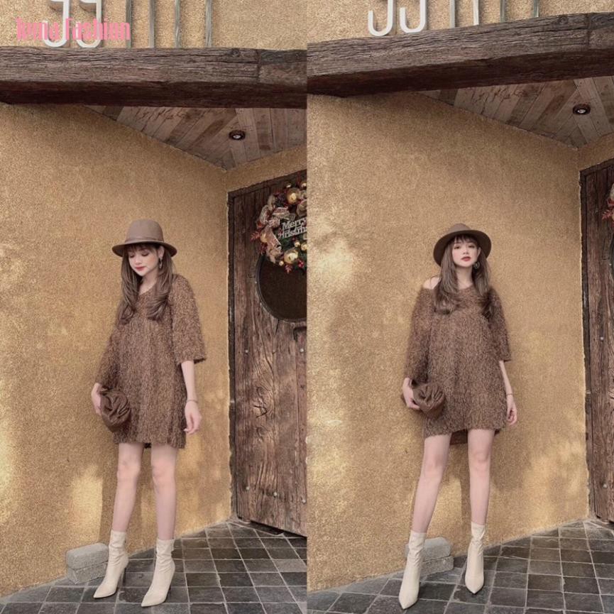 [Mã WARUN27 giảm 12k đơn 99k] Váy Lông Nữ Cổ Tròn TEMA - Váy Nữ Tay Dài Lông Tua Rua Kèm Belt Siêu | BigBuy360 - bigbuy360.vn