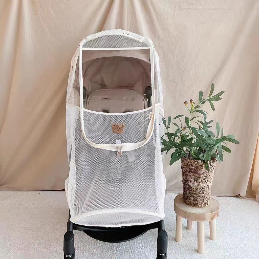 Vỏ Bọc Xe Đẩy Em Bé Chống Muỗi Chống Muỗi Phong Cách Hàn Quốc