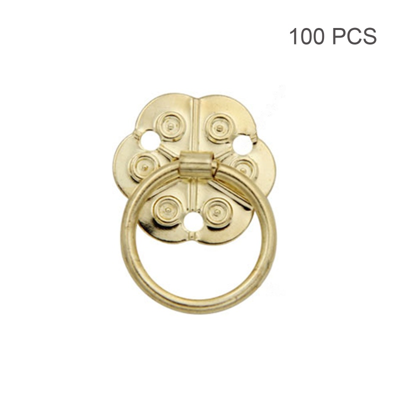 Set 100 Tay Nắm Ngăn Kéo Tủ Hình Tròn Mini Phong Cách Retro Sáng Tạo