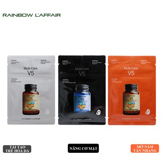 Combo sữa rửa mặt, ampoule, mặt nạ kiềm dầu, dưỡng trắng, trẻ hóa  da Rainbow L'affair MultiCare V5 Vitamin 330 Ml
